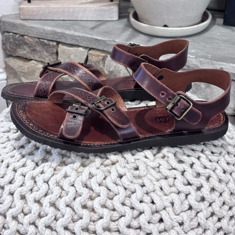 Bosa Bodrum ElYapımı Men's Handmade Leather SZ 45 (11-11.5 US) Brown Sandals EUC